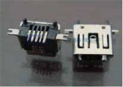 MINI USB 5P/F 90°短体