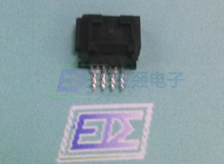 SATA 6P 母座带弹片铆线式      2&3PIN、5&6PIN短路 180°