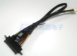 SATA7+15P母头带螺孔对SATA7P母头带弹片+小四P